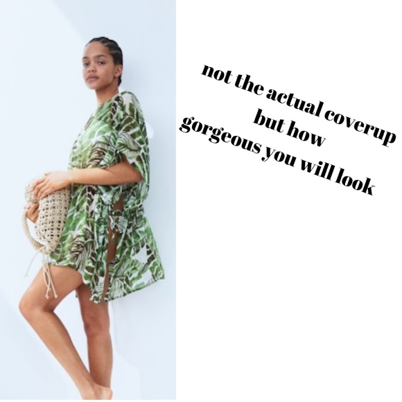 H&M Tropical Sheer Cover Up or Tunic 🎉4X Host Pick ♥️ - Picture 2 of 11